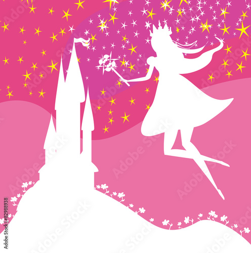 Plakat Magiczny bajkowy zamek księżniczki