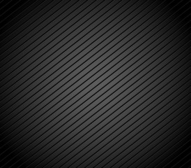 Poster - Carbon fiber background with parallel, slanting lines. Dark, bla