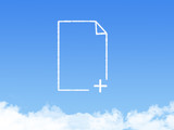 Fototapeta Dziecięca - Notepad paper document cloud shape