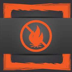 Canvas Print - Fire forbidden icon