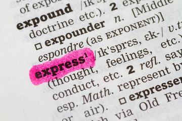 Dictionary definition express