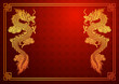 Chinese traditional template with chinese dragon 