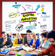 Poster - Digital Marketing Branding Strategy Online Media Concept
