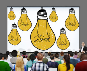 Poster - Ideas Inspiration Think Creative Bulb Concept