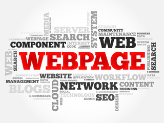 Poster - Webpage word cloud, business concept
