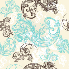 Poster - Ornamental seamless wallpaper pattern