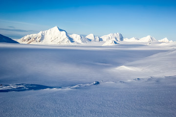 arctic winter in south spitsbergen