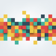 Poster - Vector Illustration of abstract squares.
