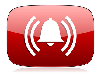 Aufkleber - alarm red glossy web icon