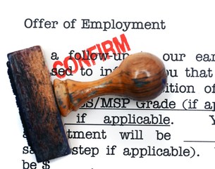 Sticker - Offer of employment - confirm