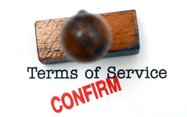 Wall Mural - Terms of service - confirm