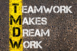© stanciuc - Teamwork makes dream work motivational quote.