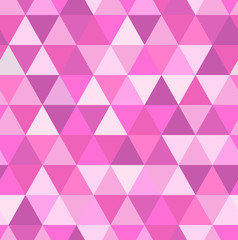 Aufkleber - Seamless retro pattern of geometric shapes Pink mosaic backdrop