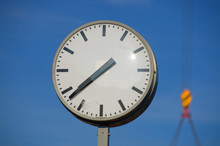 Clock With Hoist In Background