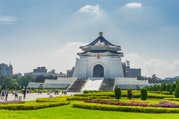 chiang kai-shek memorial hall, the famous landmark in taipei