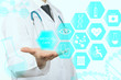 © Africa Studio - Medical doctor working with healthcare icons. Modern medical technologies concept