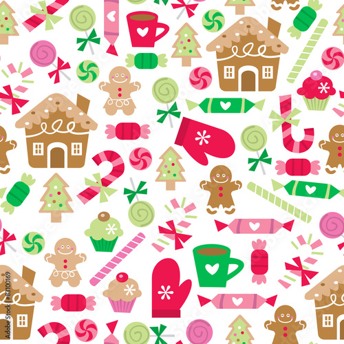 Stoffe zum Nähen Christmas Sugar And Spice Musterdesign Hintergrund