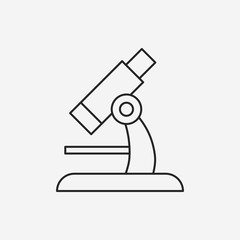 Poster - Microscope line icon