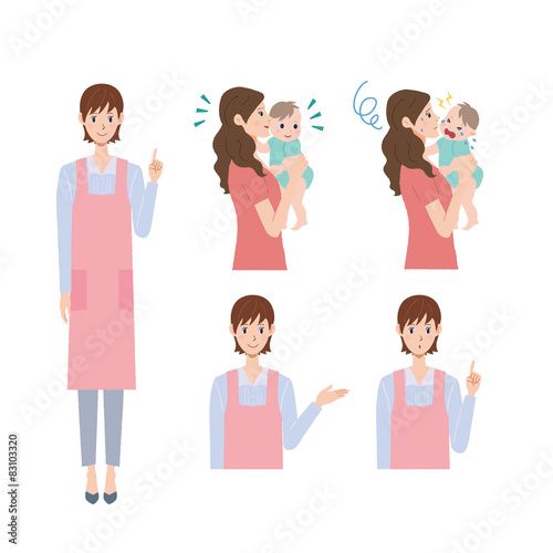 子育て 育児 保育士 イラスト Stock Vector Adobe Stock