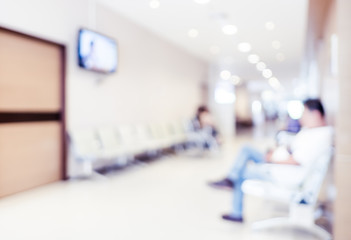 Aufkleber - Blurred patient waiting for see doctor,abstract background