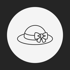 Sticker - Sun hat line icon