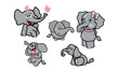 Cute Elephant Cartoon Bundle