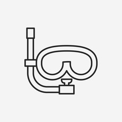 Canvas Print - Goggles line icon