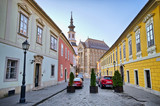 Fototapeta Fototapeta uliczki - Narrow street on Castle Hill in Budapest, Hungary