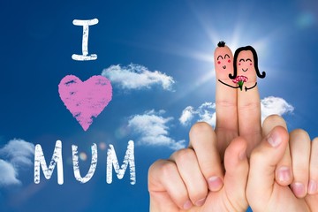 Poster - Composite image of fingers as a couple
