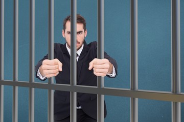 Poster - Angry businessman standing with clenched fists