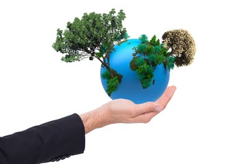 Aufkleber - Composite image of close up of businessman with empty hand open
