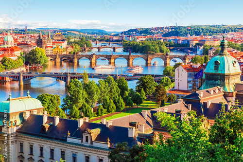 Fototapeta Praga panorama-pragi-z-lotu-ptaka