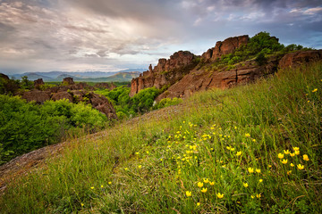 Wall Mural - magnificent morning view of the belogradchik rocks, bulgaria