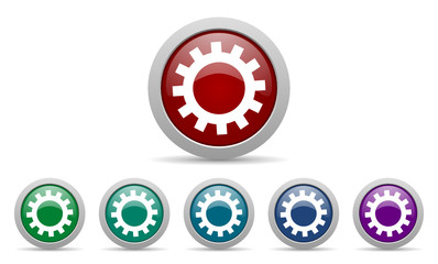 Aufkleber - gear vector icon set