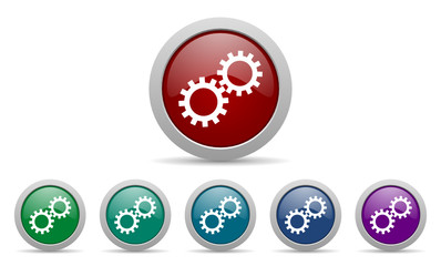 Aufkleber - gear vector icon set