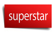 © Aquir - superstar red paper sign isolated on white
