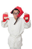 Fototapeta  - Man boxer isolated on white