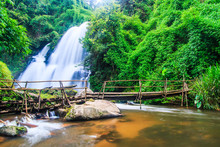 Pha Dok Xu Waterfall At Doi Inthanon National Park In Chiang Mai