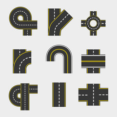 Wall Mural - road infographics