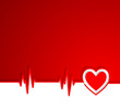 © bymandesigns - Heart beat cardiogram with heart shape