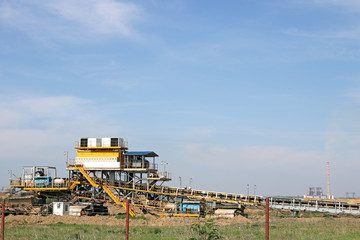 Wall Mural - open coal mine and thermal power plant