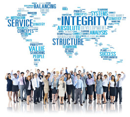 Wall Mural - Integrity Honesty Sincerity Trust Reliability Concept