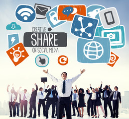 Creative Share Social Media Social Network Internet Online Conce