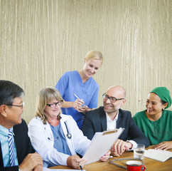 Canvas Print - People Doctor Discussion Meeting Smiling Concept
