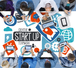 Canvas Print - Start Up Launch Growth Success Idea Business Concept