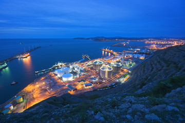 Wall Mural - industrial factory at night