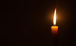 Candle light in darkness  as light for life