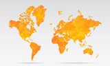 Fototapeta  - Wektora mapa świata - pomarańczowa abstrakcja