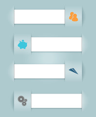 Poster - Infographic Vector Ribbons Business Icons
