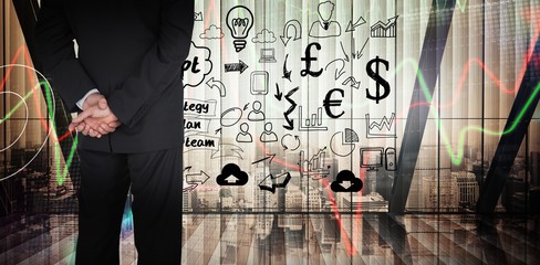Poster - Composite image of businessman standing